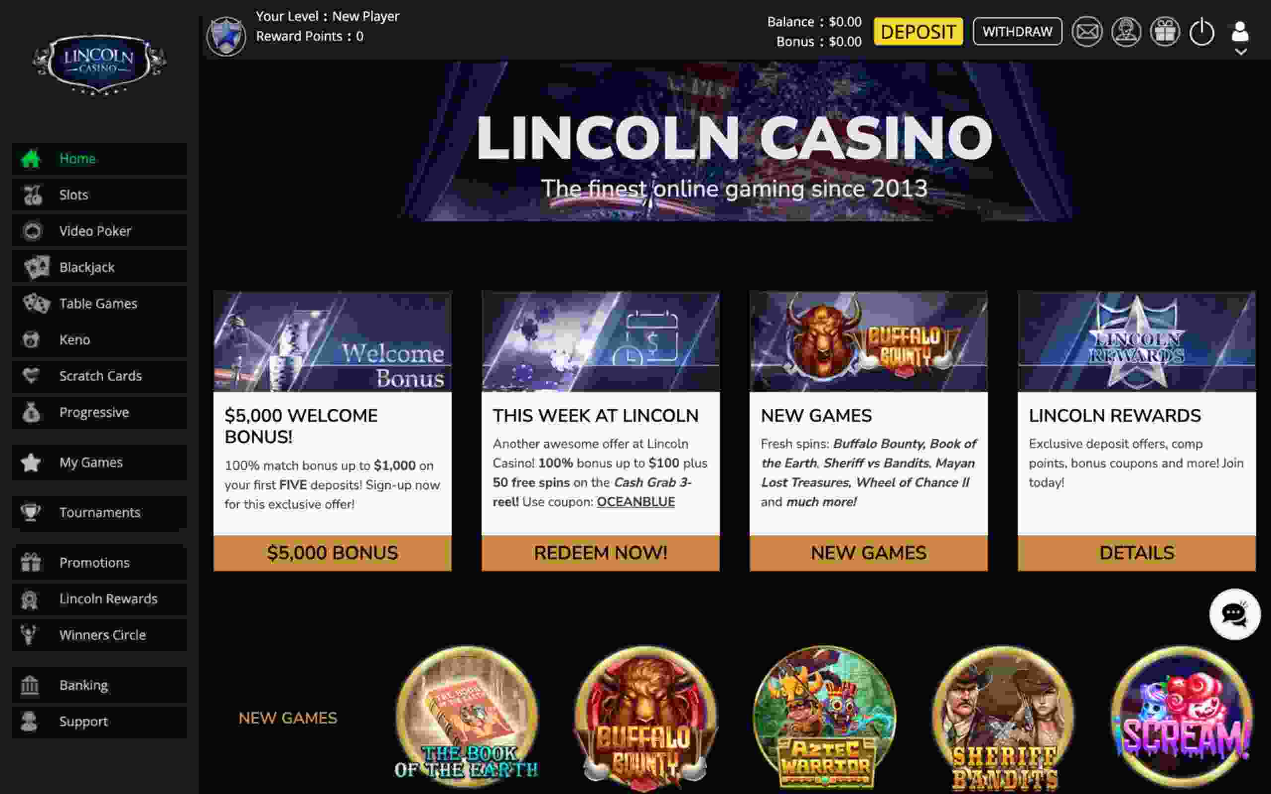 Lincoln Casino design