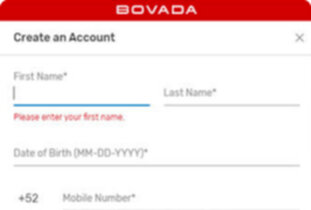 Bovada create an account