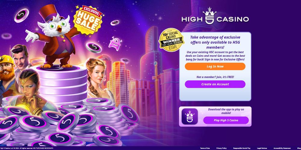 High 5 Casino Interface